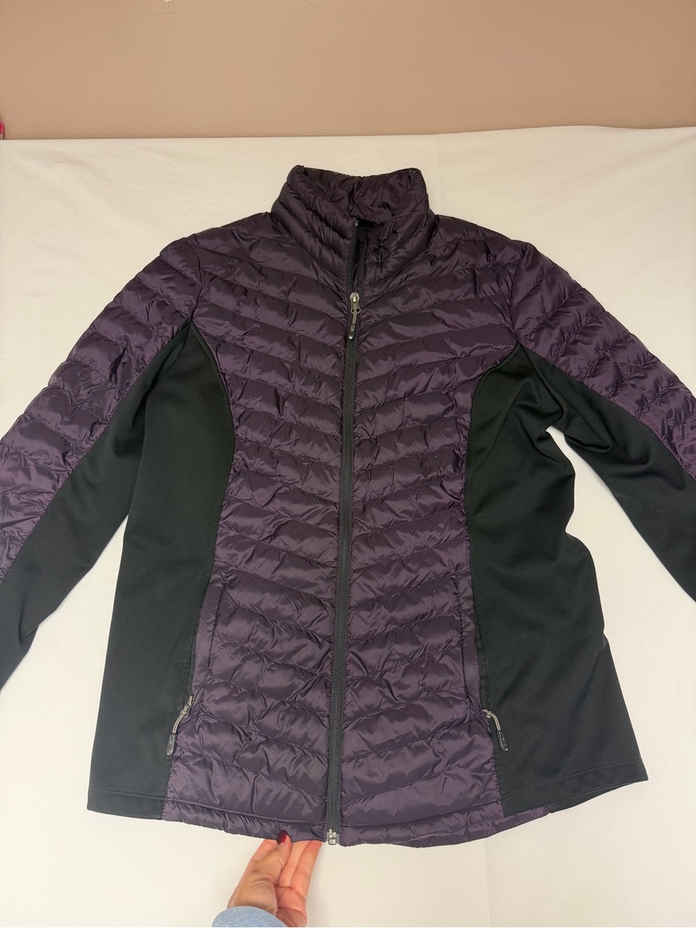 32 Degree Heat Quilted Full Zip Deep Purple Jacket Size Large